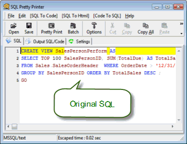 SQL Pretty Printer Desktop Version 3.1.0 full