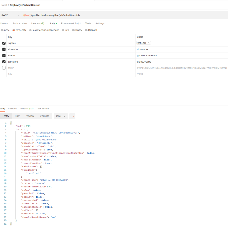 Visualize your upstream/downstream data with SQLFlow REST API