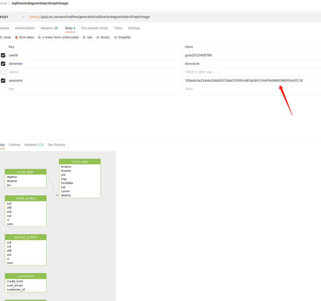 Export E-R Diagram with SQLFlow REST API