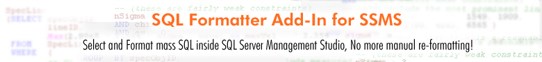 SQL formatter add-in for SSMS